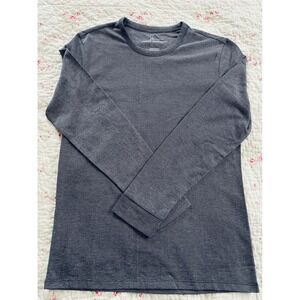 Marc Anthony Mens Slim Fit Long Sleeve Crew Neck Shirt Blue Textured NWT Size CL